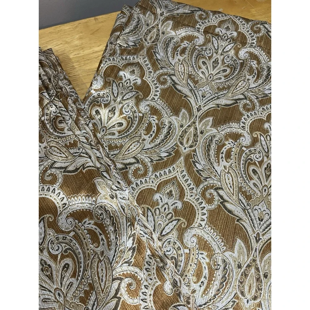 JCPenney Home Jacquard Copper Curtain  (2) Panels 54x84